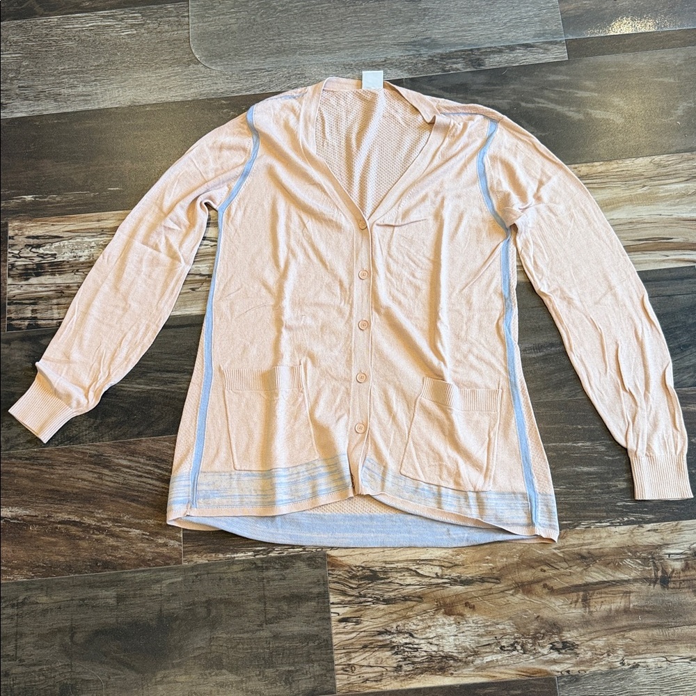 CAbi Lucy Cardigan Sweater Buff Pink